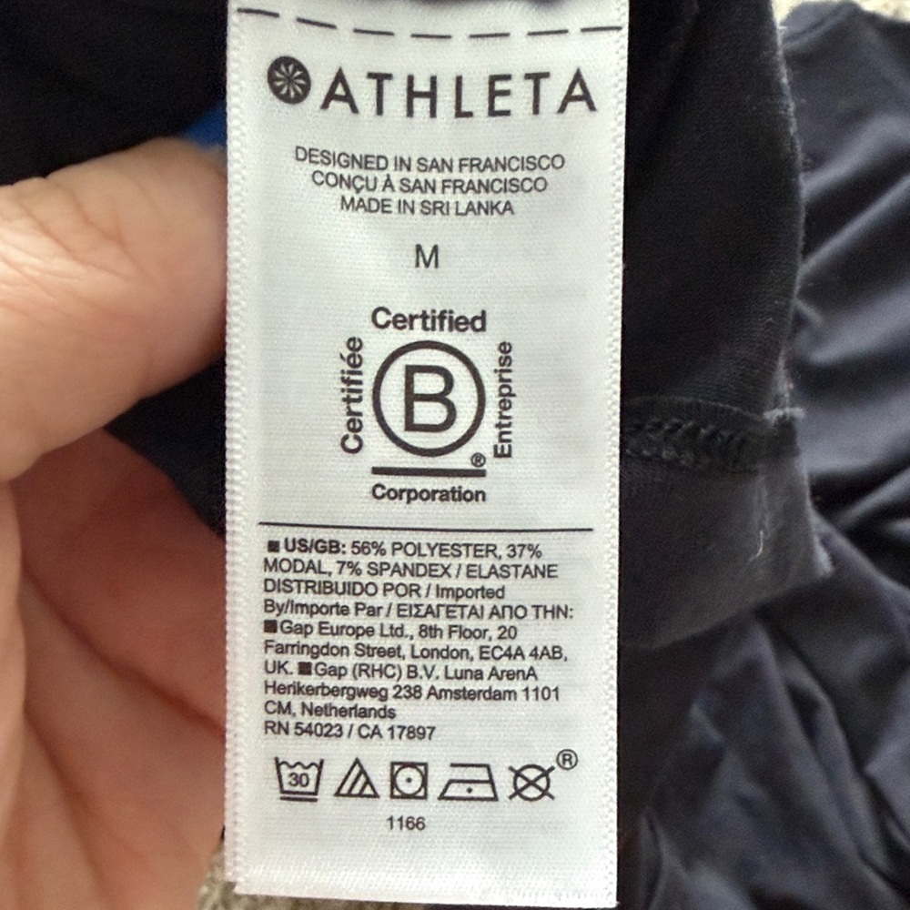 Athleta Open Back Black Short Sleeve Tee - Picture 5 of 5